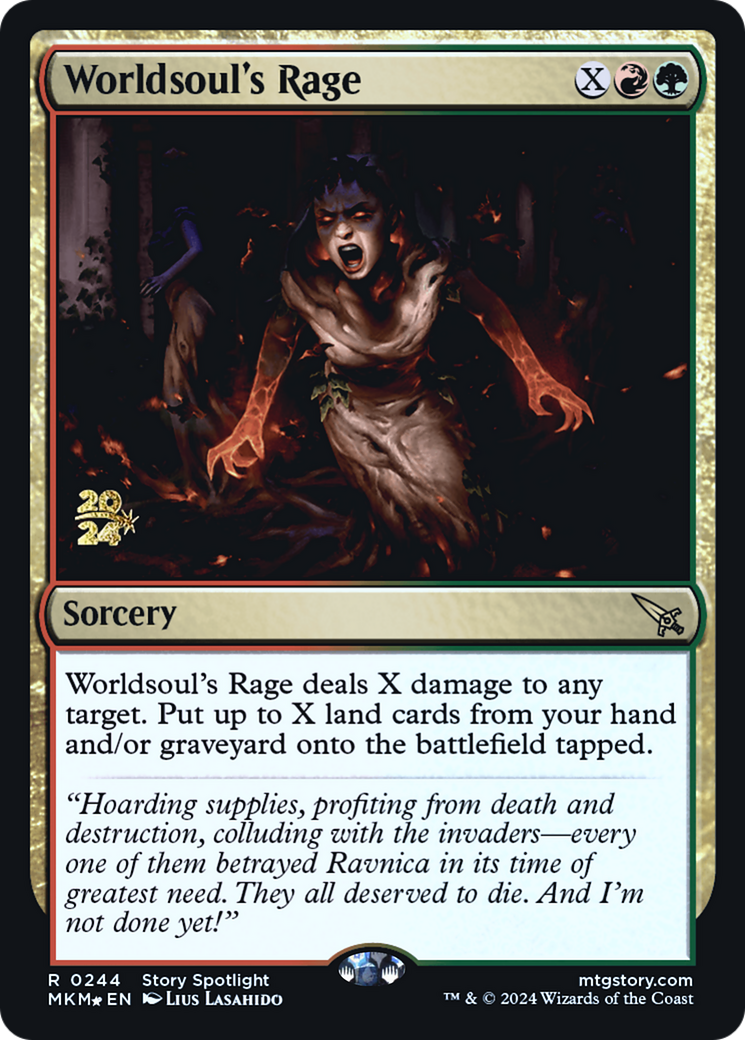 Worldsoul's Rage [Murders at Karlov Manor Prerelease Promos] | Kessel Run Games Inc. 