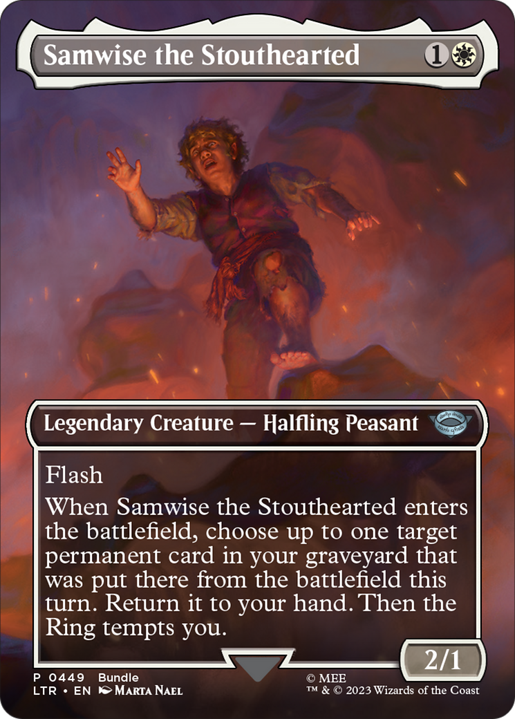 Samwise the Stouthearted (Borderless Alternate Art) [The Lord of the Rings: Tales of Middle-Earth] | Kessel Run Games Inc. 