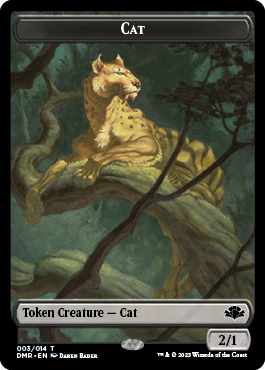 Zombie // Cat (003) Double-Sided Token [Dominaria Remastered Tokens] | Kessel Run Games Inc. 