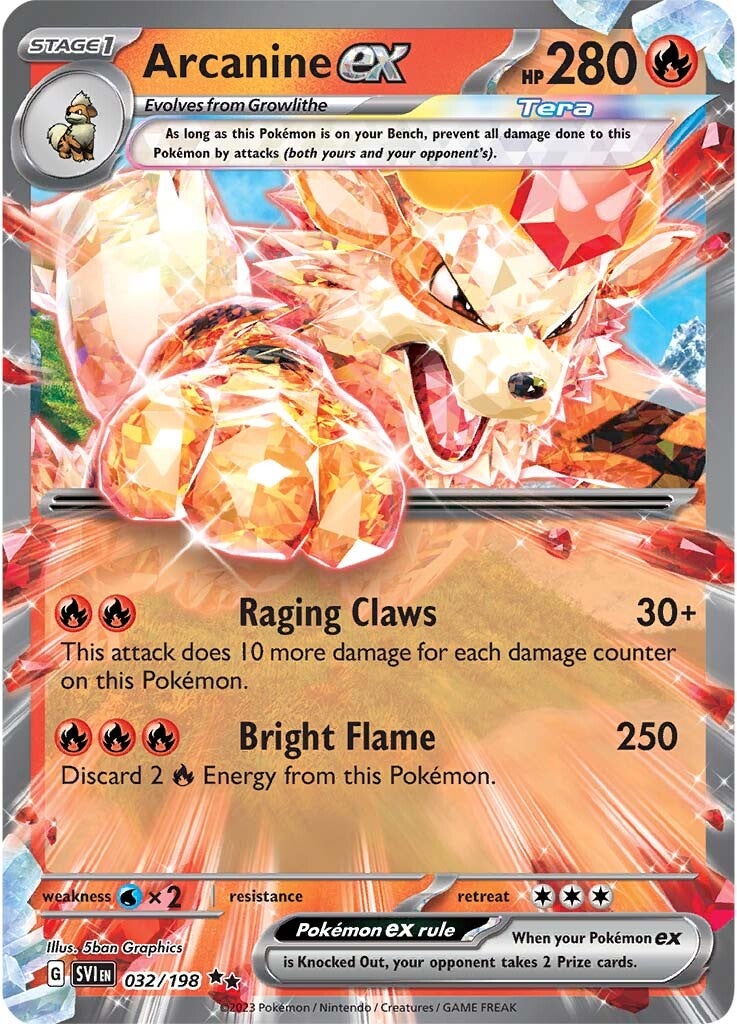 Arcanine ex (032/198) [Scarlet & Violet: Base Set] | Kessel Run Games Inc. 