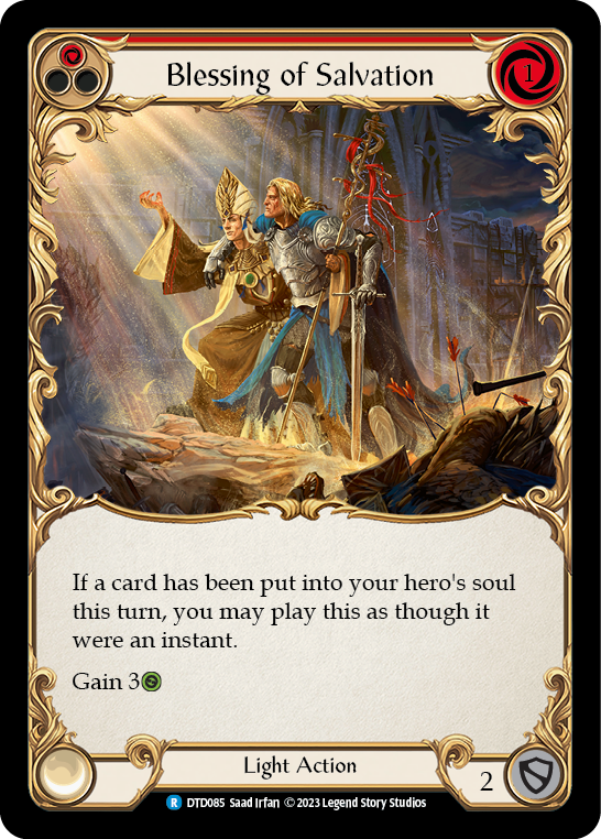 Blessing of Salvation (Red) [DTD085] (Dusk Till Dawn)  Rainbow Foil | Kessel Run Games Inc. 