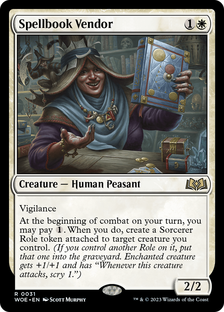 Spellbook Vendor [Wilds of Eldraine] | Kessel Run Games Inc. 