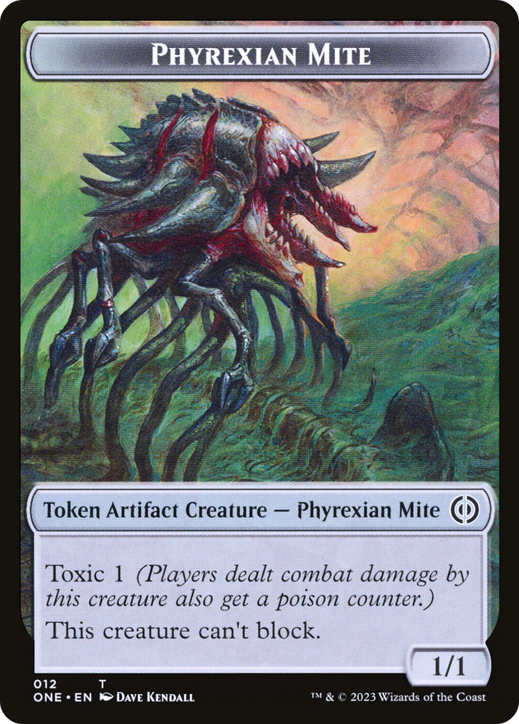 Phyrexian Mite Token (12) [Phyrexia: All Will Be One Tokens] | Kessel Run Games Inc. 