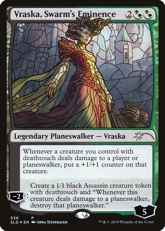 Vraska, Swarm's Eminence (Stained Glass) [Secret Lair Drop Promos] | Kessel Run Games Inc. 