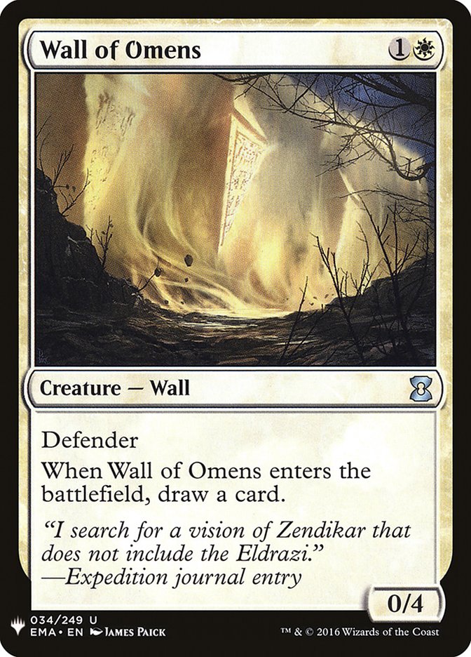 Wall of Omens [Mystery Booster] | Kessel Run Games Inc. 