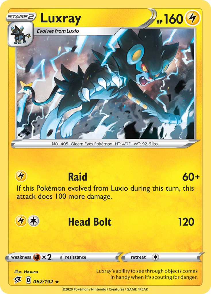 Luxray (062/192) [Sword & Shield: Rebel Clash] | Kessel Run Games Inc. 