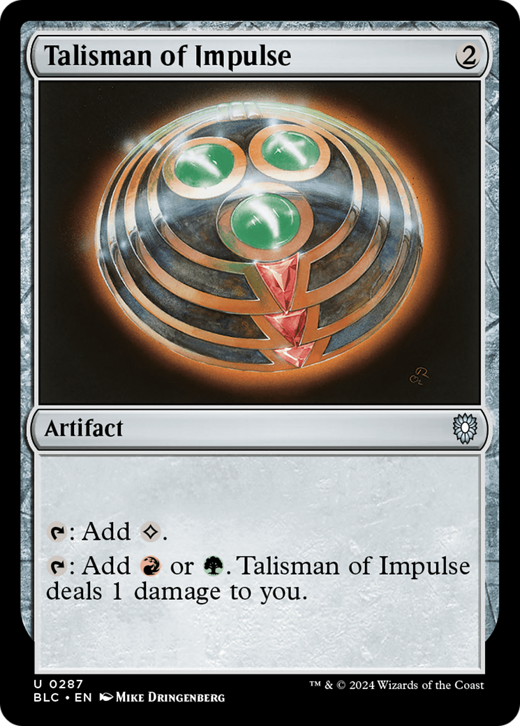 Talisman of Impulse [Bloomburrow Commander] | Kessel Run Games Inc. 