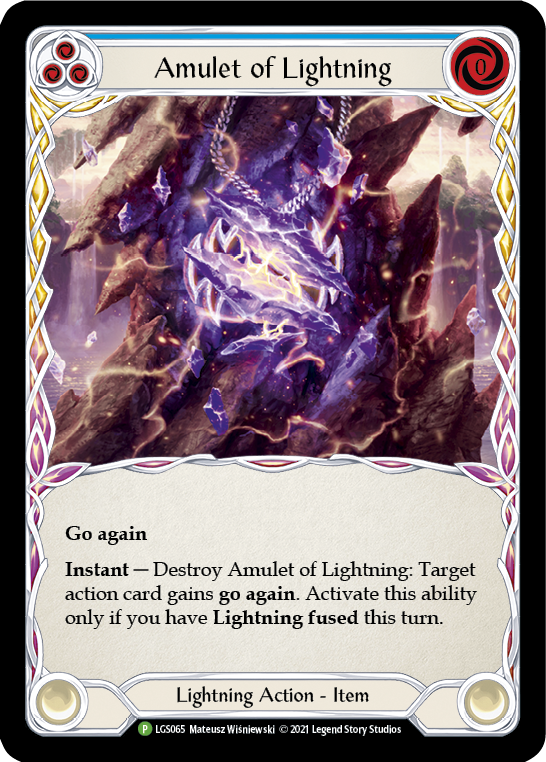 Amulet of Lightning [LGS065] (Promo)  Cold Foil | Kessel Run Games Inc. 