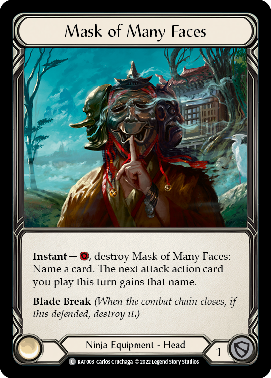 Mask of Many Faces [KAT003] (Outsiders Katsu Blitz Deck) | Kessel Run Games Inc. 