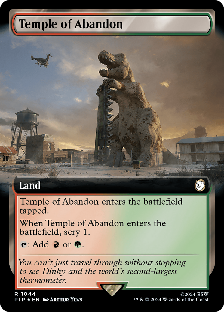 Temple of Abandon (Extended Art) (Surge Foil) [Fallout] | Kessel Run Games Inc. 