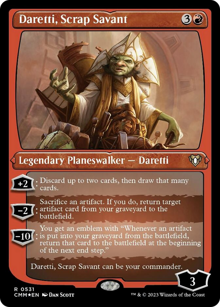 Daretti, Scrap Savant (Foil Etched) [Commander Masters] | Kessel Run Games Inc. 