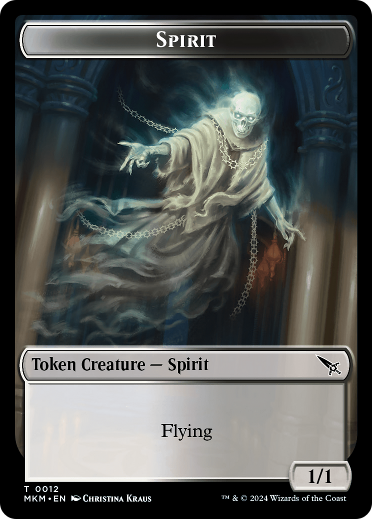 Detective // Spirit Double-Sided Token [Murders at Karlov Manor Tokens] | Kessel Run Games Inc. 