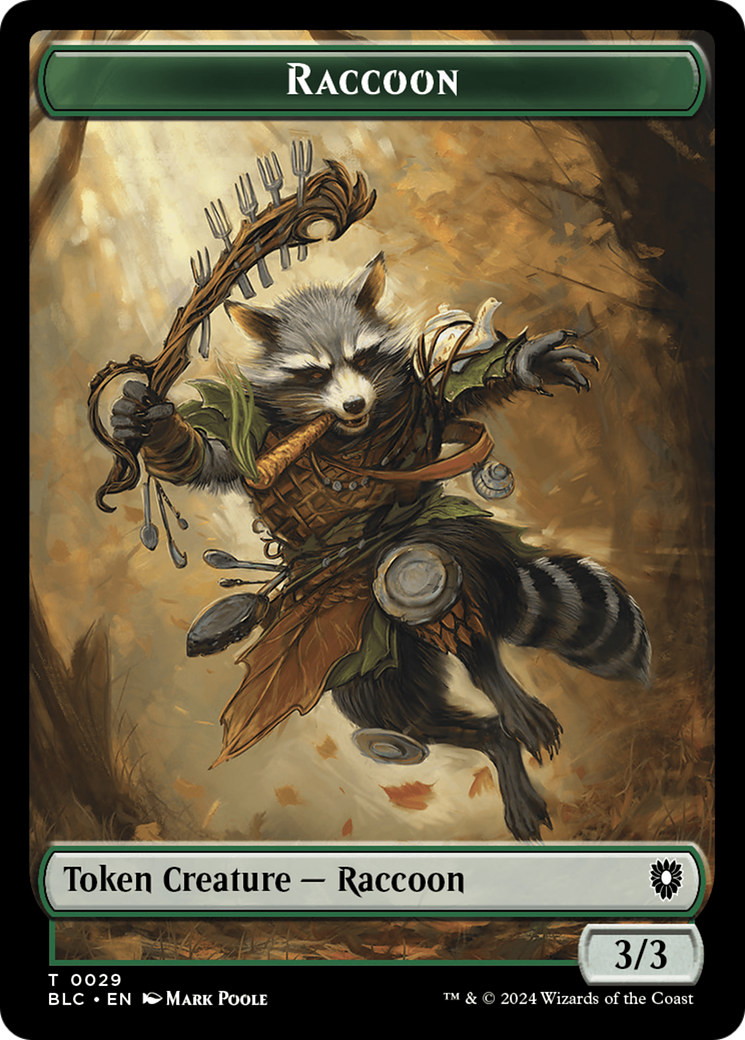 Rat // Raccoon Double-Sided Token [Bloomburrow Commander Tokens] | Kessel Run Games Inc. 