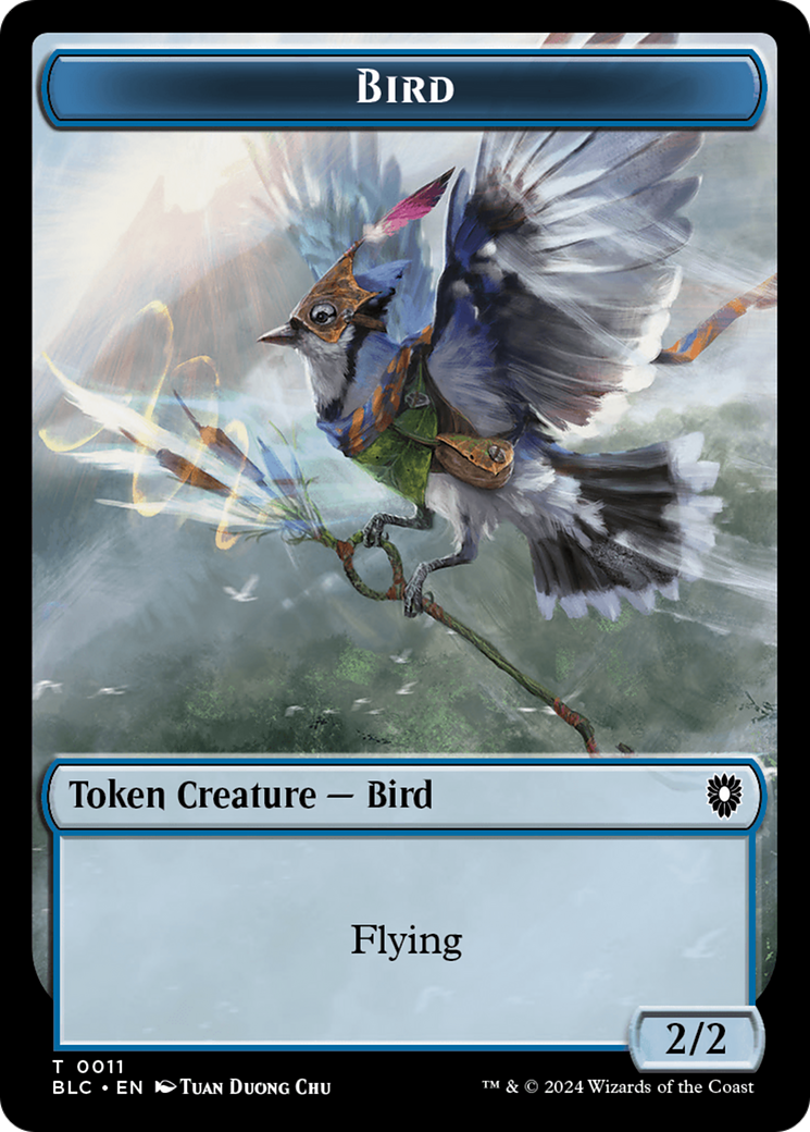 Bird (011) // Fish Double-Sided Token [Bloomburrow Commander Tokens] | Kessel Run Games Inc. 