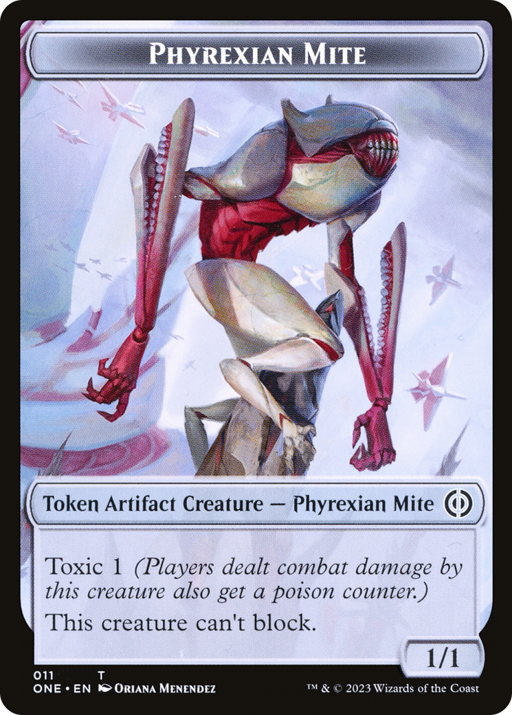 Phyrexian Mite (011) // Drone Double-Sided Token [Phyrexia: All Will Be One Tokens] | Kessel Run Games Inc. 