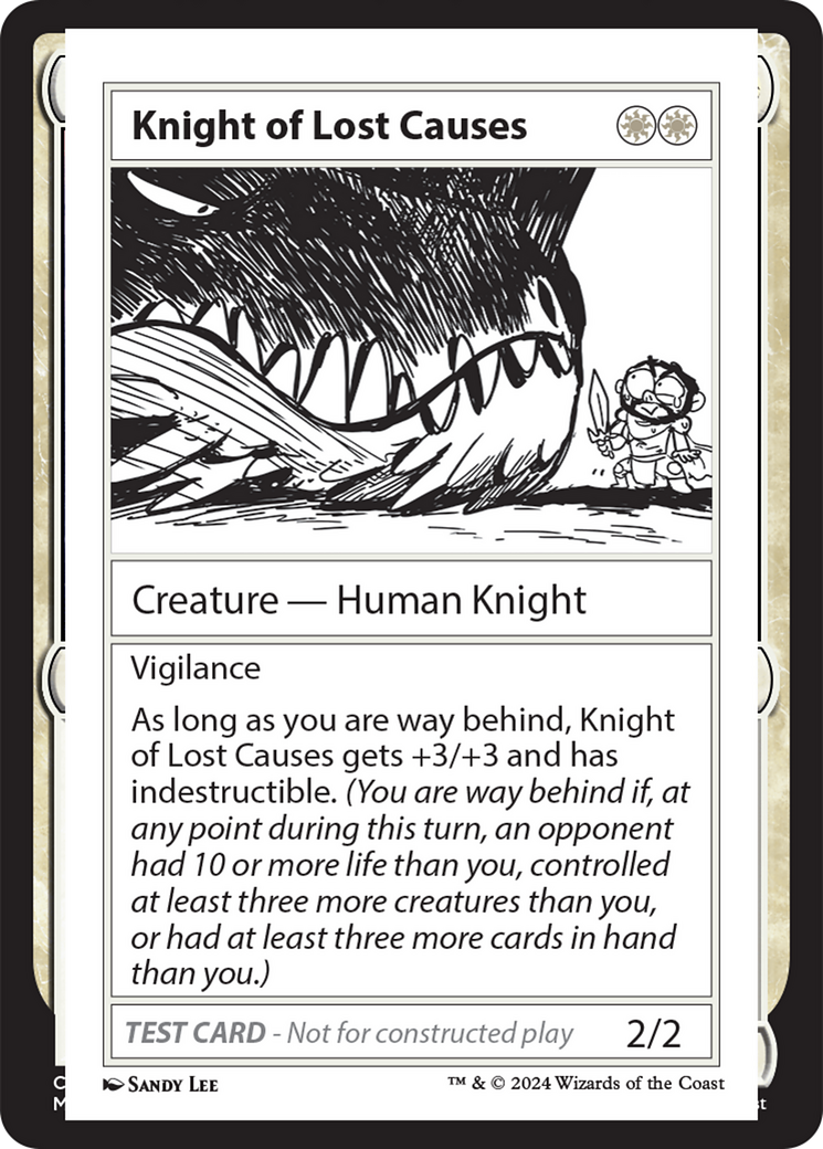 Knight of Lost Causes [Mystery Booster 2 Playtest Cards] | Kessel Run Games Inc. 