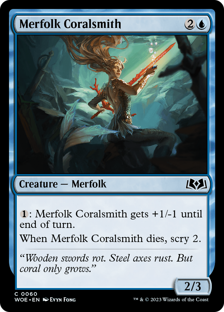 Merfolk Coralsmith [Wilds of Eldraine] | Kessel Run Games Inc. 