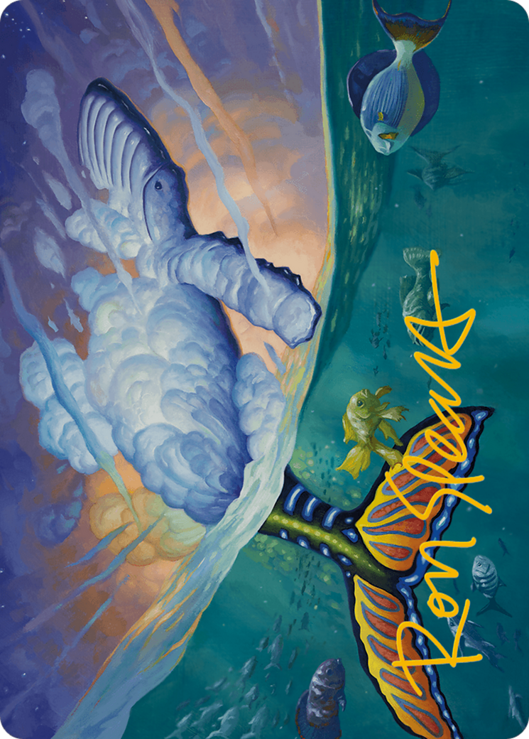 Dreamtide Whale Art Card (Gold-Stamped Signature) [Modern Horizons 3 Art Series] | Kessel Run Games Inc. 