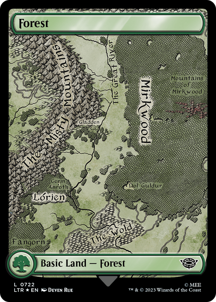 Forest (0722) (Surge Foil) [The Lord of the Rings: Tales of Middle-Earth] | Kessel Run Games Inc. 