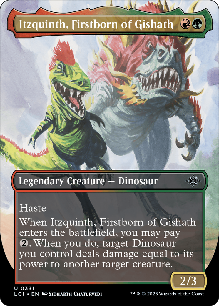 Itzquinth, Firstborn of Gishath (Borderless) [The Lost Caverns of Ixalan] | Kessel Run Games Inc. 