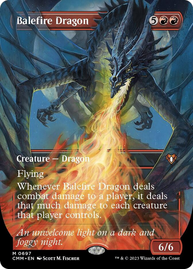 Balefire Dragon (Borderless Alternate Art) [Commander Masters] | Kessel Run Games Inc. 