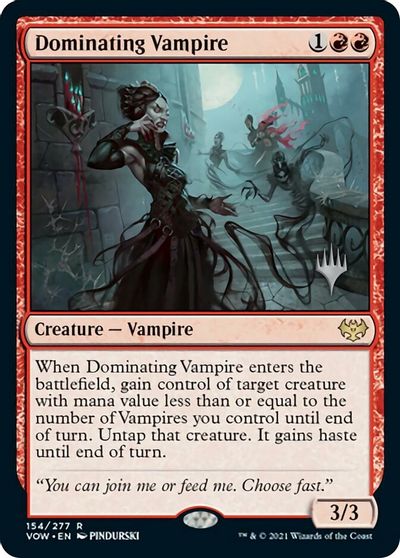 Dominating Vampire (Promo Pack) [Innistrad: Crimson Vow Promos] | Kessel Run Games Inc. 