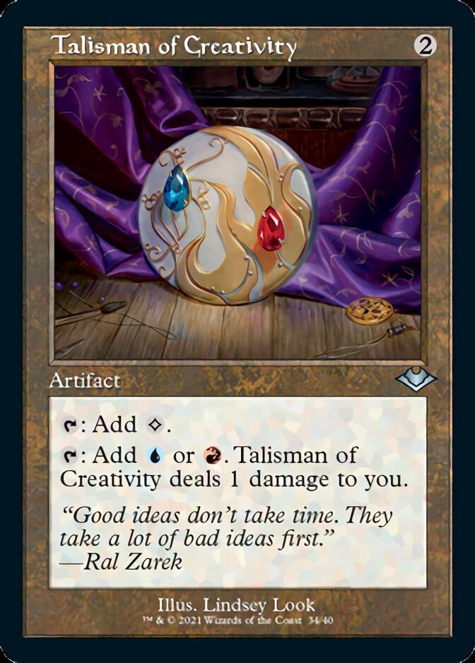 Talisman of Creativity (Retro Foil Etched) [Modern Horizons] | Kessel Run Games Inc. 