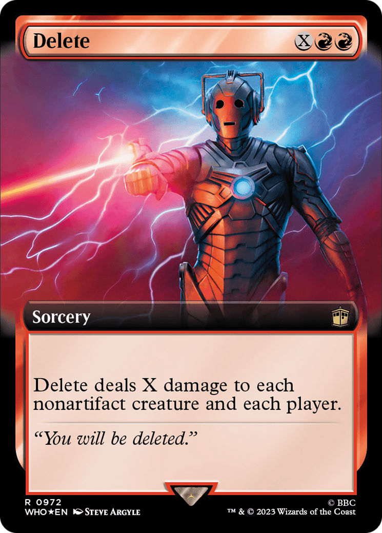 Delete (Extended Art) (Surge Foil) [Doctor Who] | Kessel Run Games Inc. 