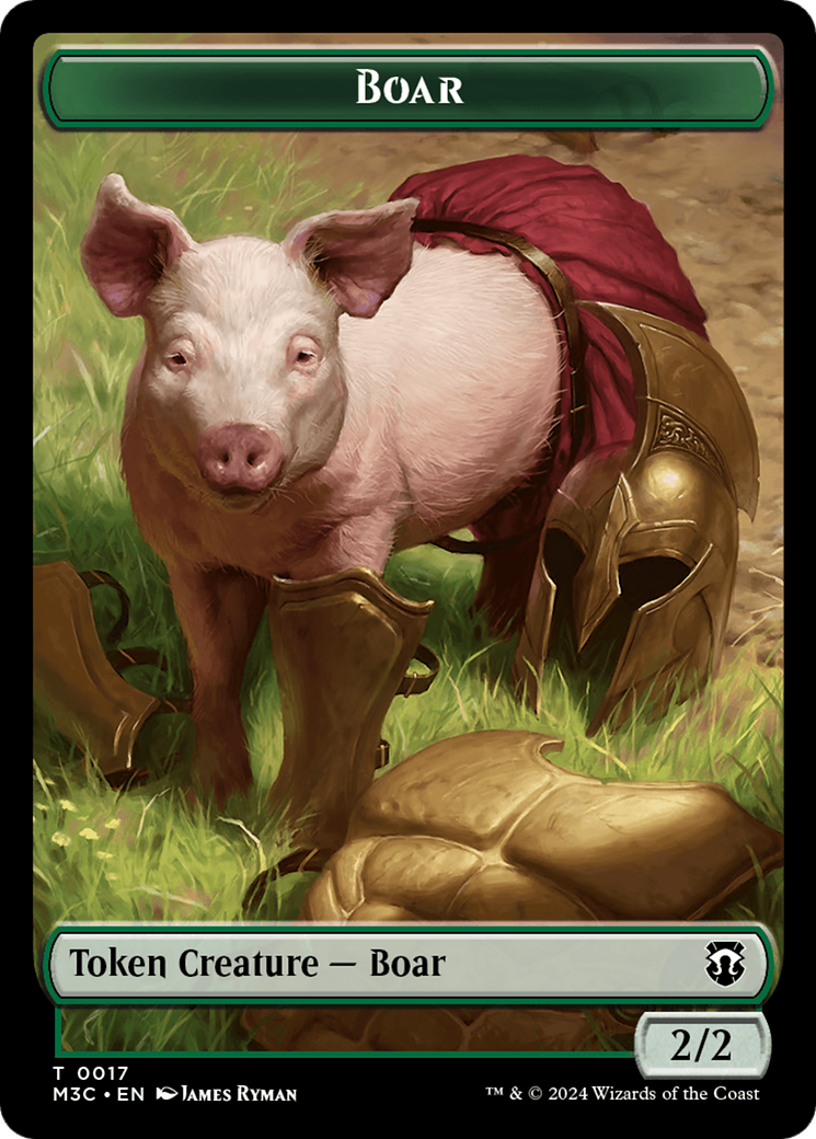 Hydra // Boar Double-Sided Token [Modern Horizons 3 Commander Tokens] | Kessel Run Games Inc. 