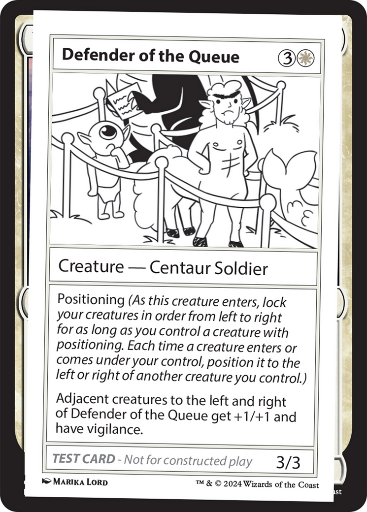 Defender of the Queue [Mystery Booster 2 Playtest Cards] | Kessel Run Games Inc. 