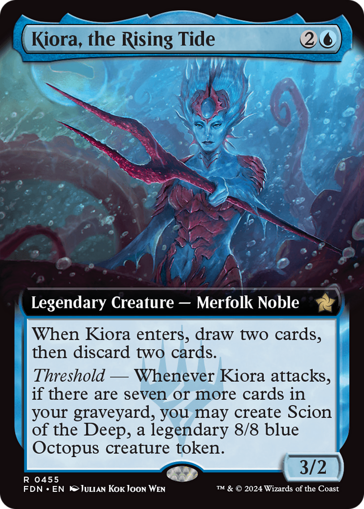 Kiora, the Rising Tide (Extended Art) [Foundations] | Kessel Run Games Inc. 