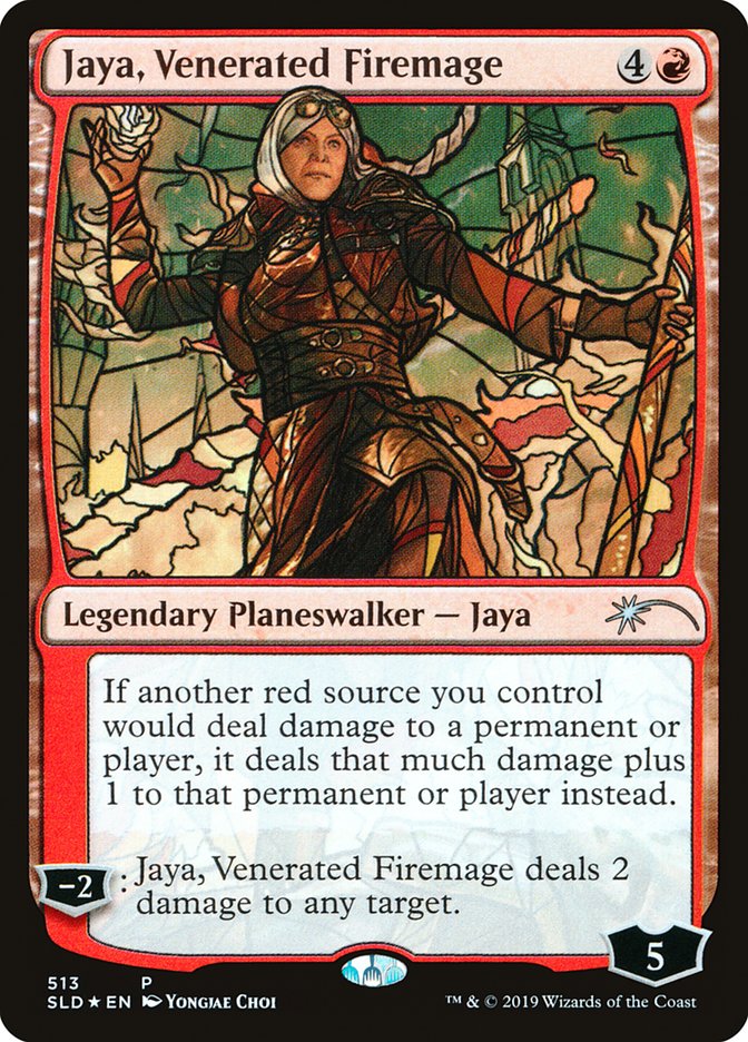 Jaya, Venerated Firemage (Stained Glass) [Secret Lair Drop Promos] | Kessel Run Games Inc. 