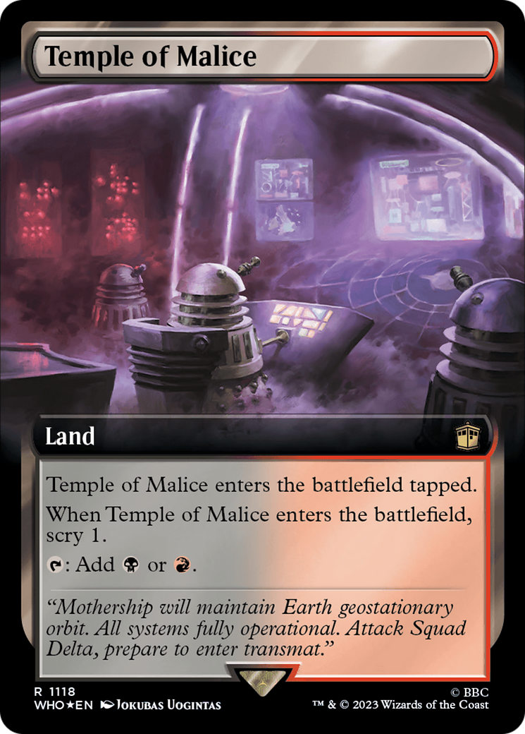 Temple of Malice (Extended Art) (Surge Foil) [Doctor Who] | Kessel Run Games Inc. 