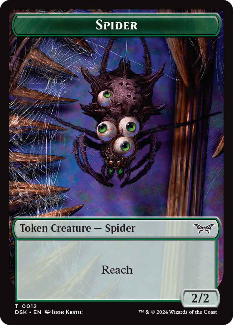 Toy // Spider Double-Sided Token [Duskmourn: House of Horror Tokens] | Kessel Run Games Inc. 