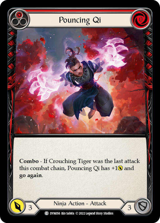 Pouncing Qi (Red) [DYN056] (Dynasty)  Rainbow Foil | Kessel Run Games Inc. 