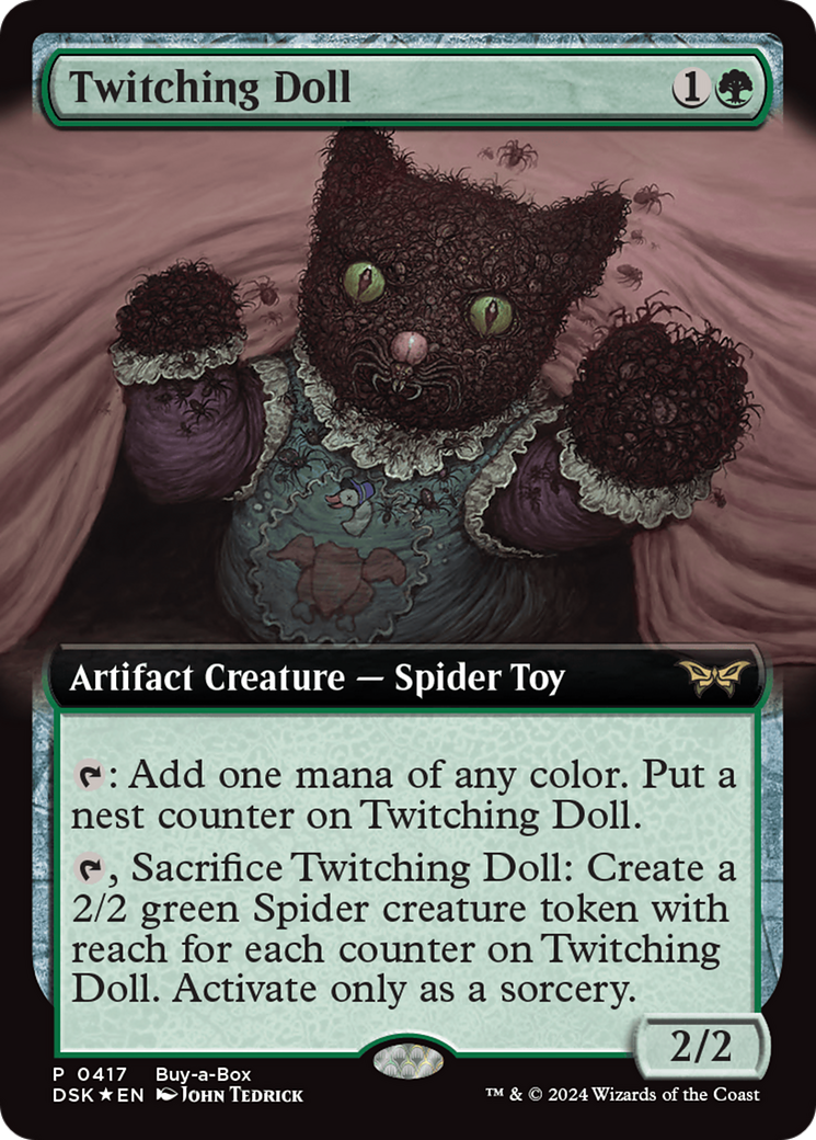 Twitching Doll (Extended Art) (Buy-a-box) [Duskmourn: House of Horror Promos] | Kessel Run Games Inc. 