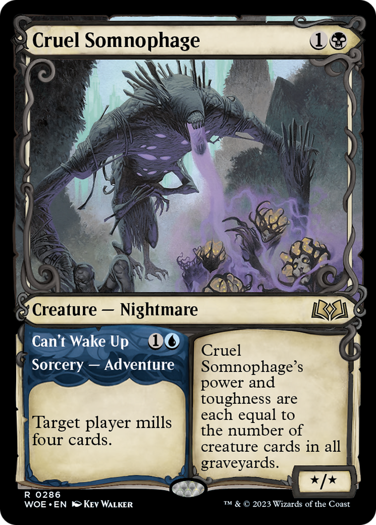 Cruel Somnophage // Can't Wake Up (Showcase) [Wilds of Eldraine] | Kessel Run Games Inc. 