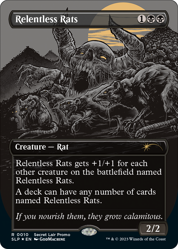 Relentless Rats (Borderless) [Secret Lair Showdown] | Kessel Run Games Inc. 