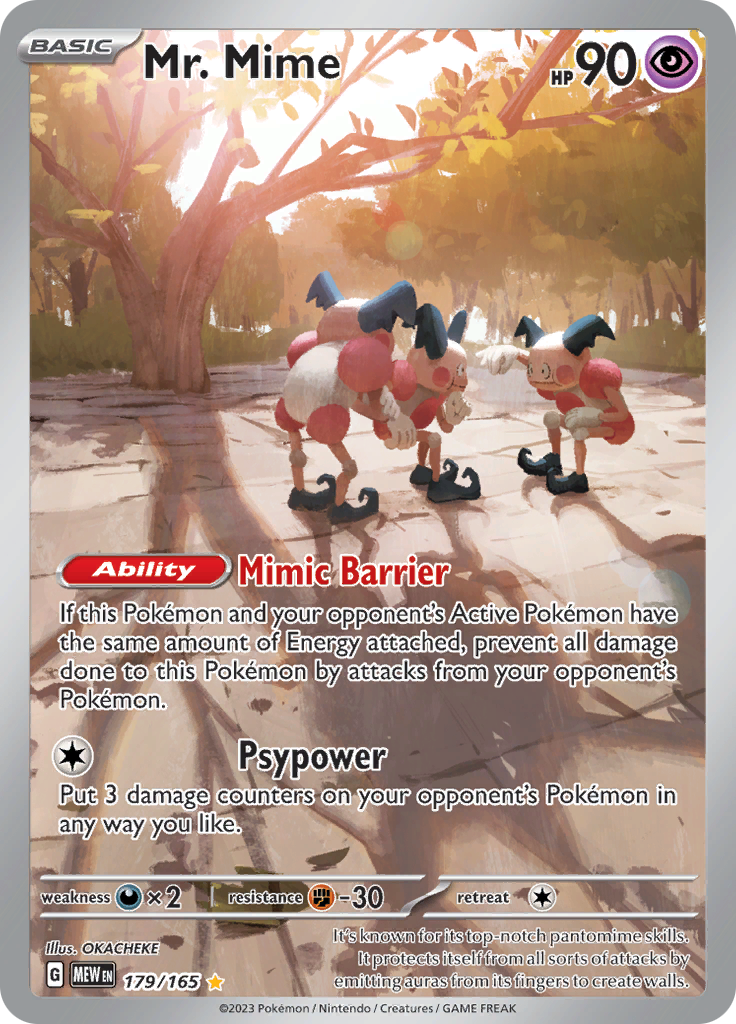 Mr. Mime (179/165) [Scarlet & Violet: 151] | Kessel Run Games Inc. 