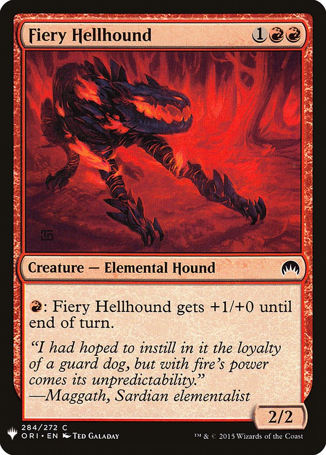 Fiery Hellhound [Mystery Booster] | Kessel Run Games Inc. 