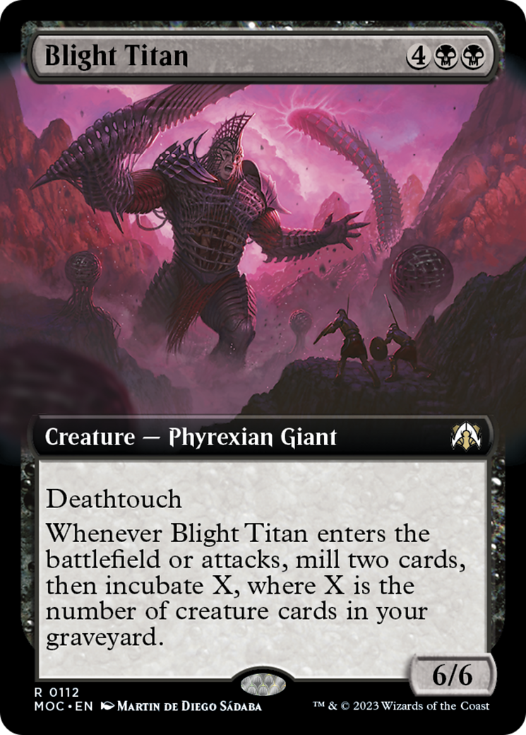 Blight Titan (Extended Art) [March of the Machine Commander] | Kessel Run Games Inc. 