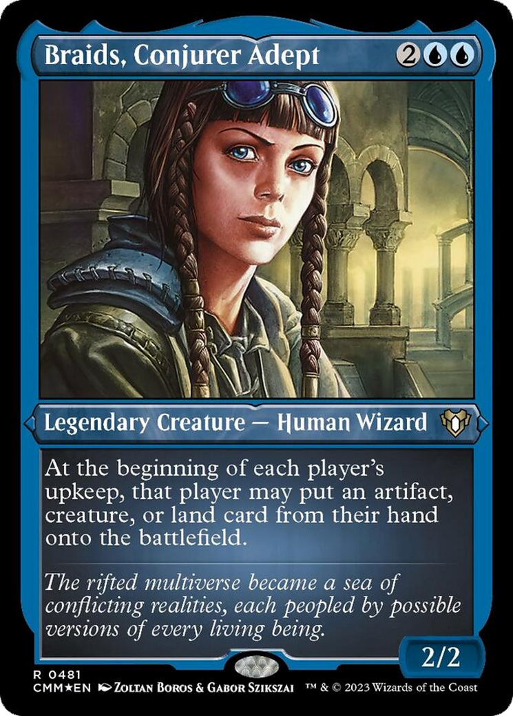 Braids, Conjurer Adept (Foil Etched) [Commander Masters] | Kessel Run Games Inc. 