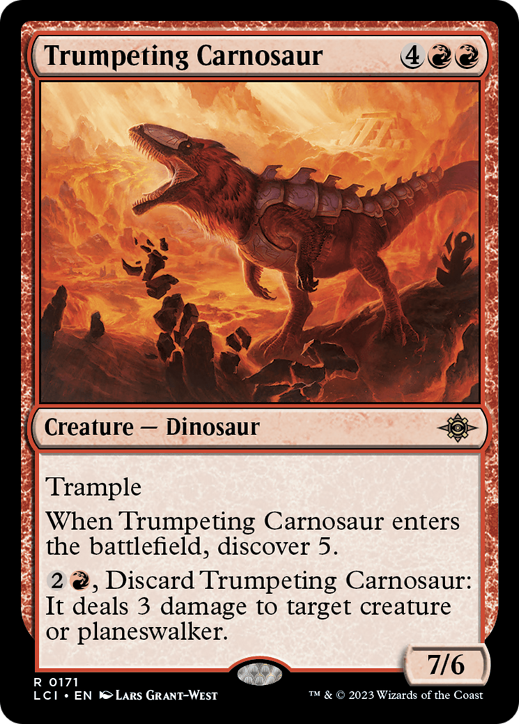 Trumpeting Carnosaur [The Lost Caverns of Ixalan] | Kessel Run Games Inc. 