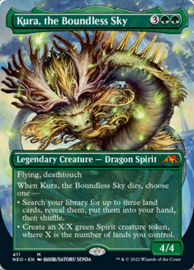 Kura, the Boundless Sky (Borderless Alternate Art) [Kamigawa: Neon Dynasty] | Kessel Run Games Inc. 