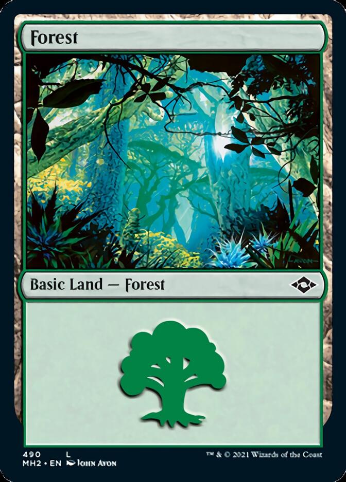 Forest (490) (Foil Etched) [Modern Horizons 2] | Kessel Run Games Inc. 