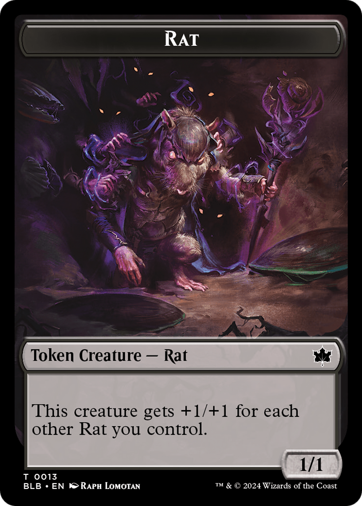 Rat Token [Bloomburrow Tokens] | Kessel Run Games Inc. 