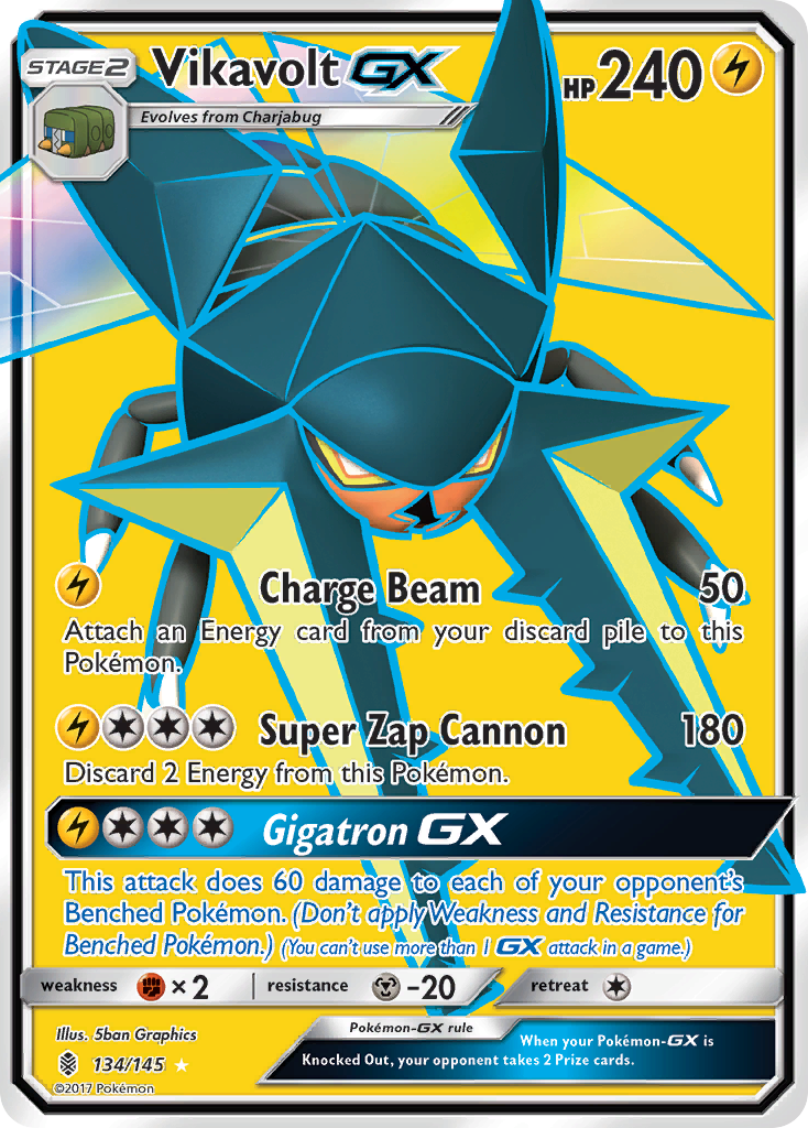 Vikavolt GX (134/145) [Sun & Moon: Guardians Rising] | Kessel Run Games Inc. 