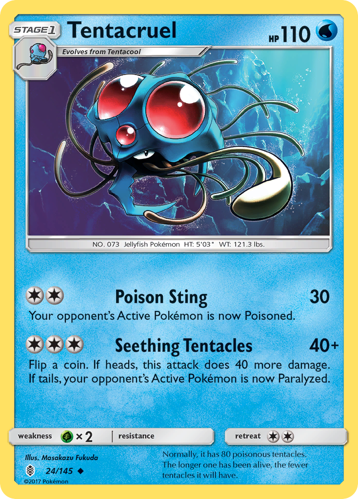 Tentacruel (24/145) [Sun & Moon: Guardians Rising] | Kessel Run Games Inc. 