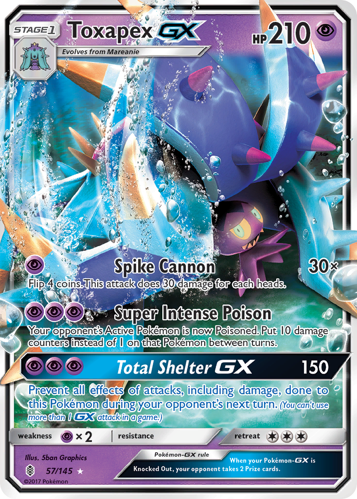 Toxapex GX (57/145) [Sun & Moon: Guardians Rising] | Kessel Run Games Inc. 