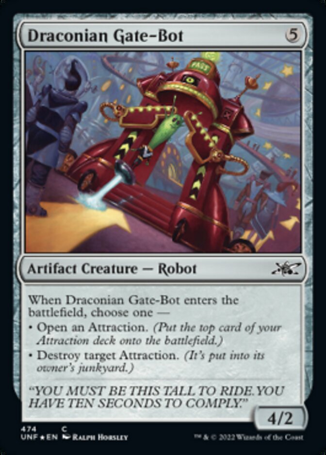 Draconian Gate-Bot (Galaxy Foil) [Unfinity] | Kessel Run Games Inc. 